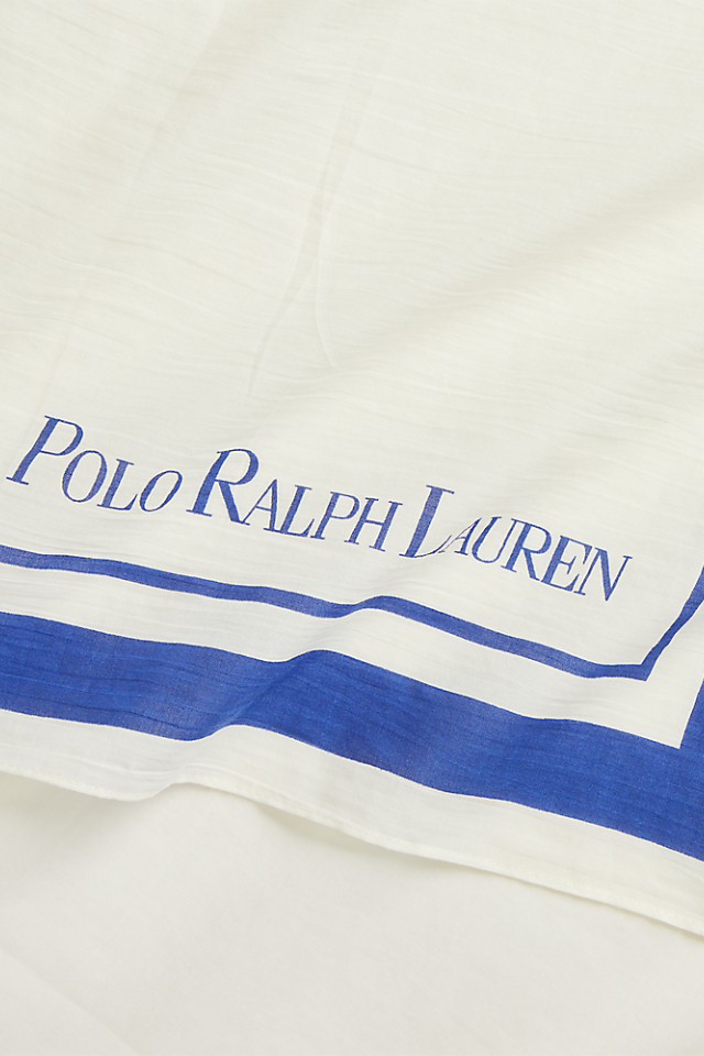 Polo Scarf - Cream Royal Navy