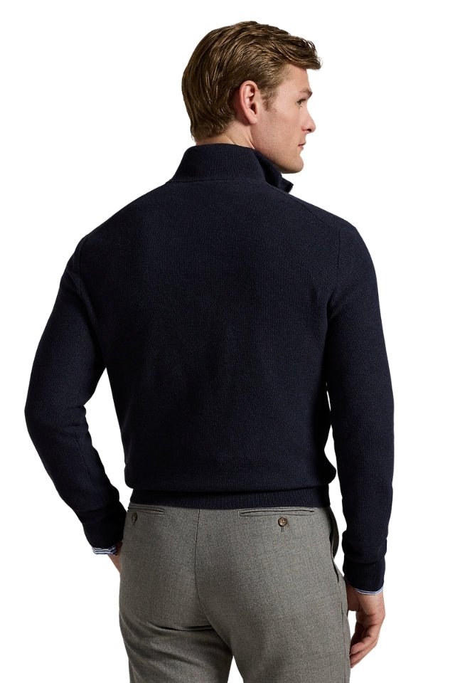 Quarter-Zip Sweater - Navy