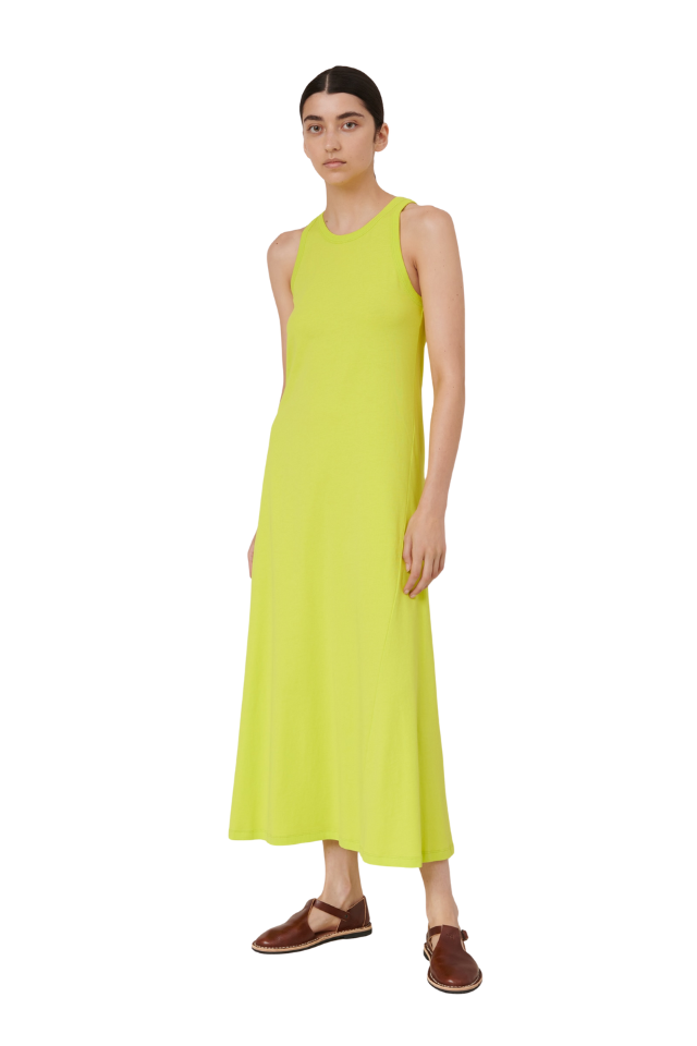 Racer Back Dress - Fluro Yellow