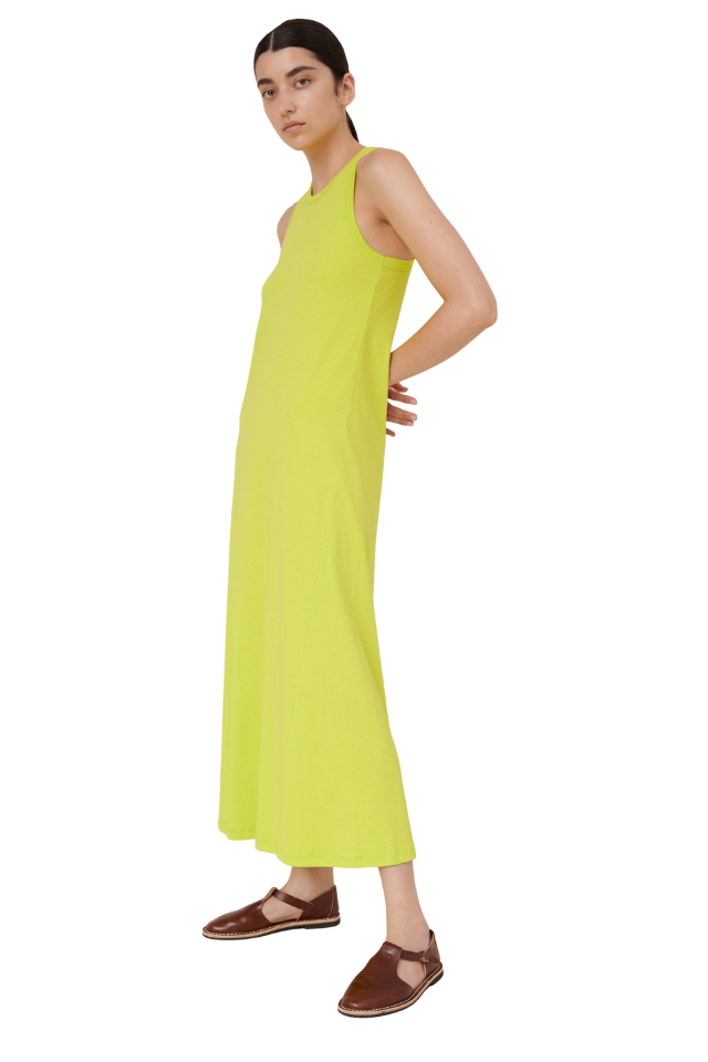 Racer Back Dress - Fluro Yellow