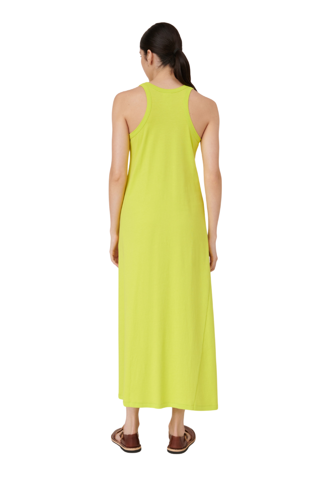 Racer Back Dress - Fluro Yellow