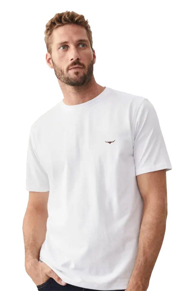 Parson T-shirt - White/Chestnut