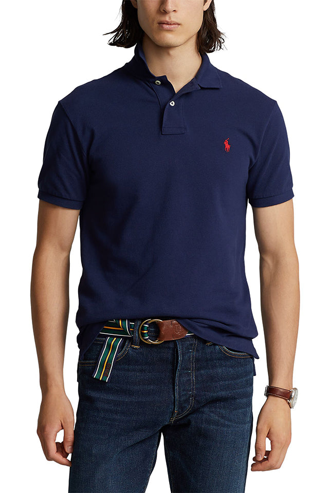 Classic Fit Mesh Polo Shirt - Newport Navy