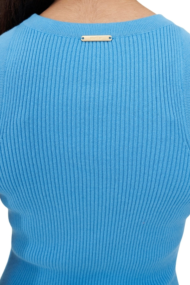 Rogue Rib Mini Dress - Blue Gleam