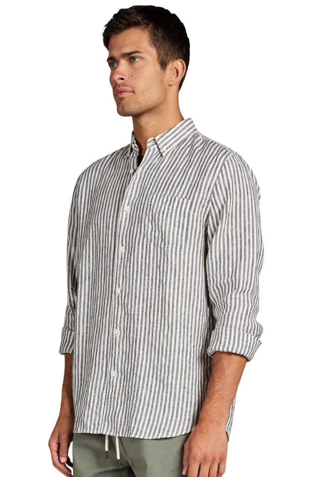 Rory Linen Shirt - Peacoat Navy