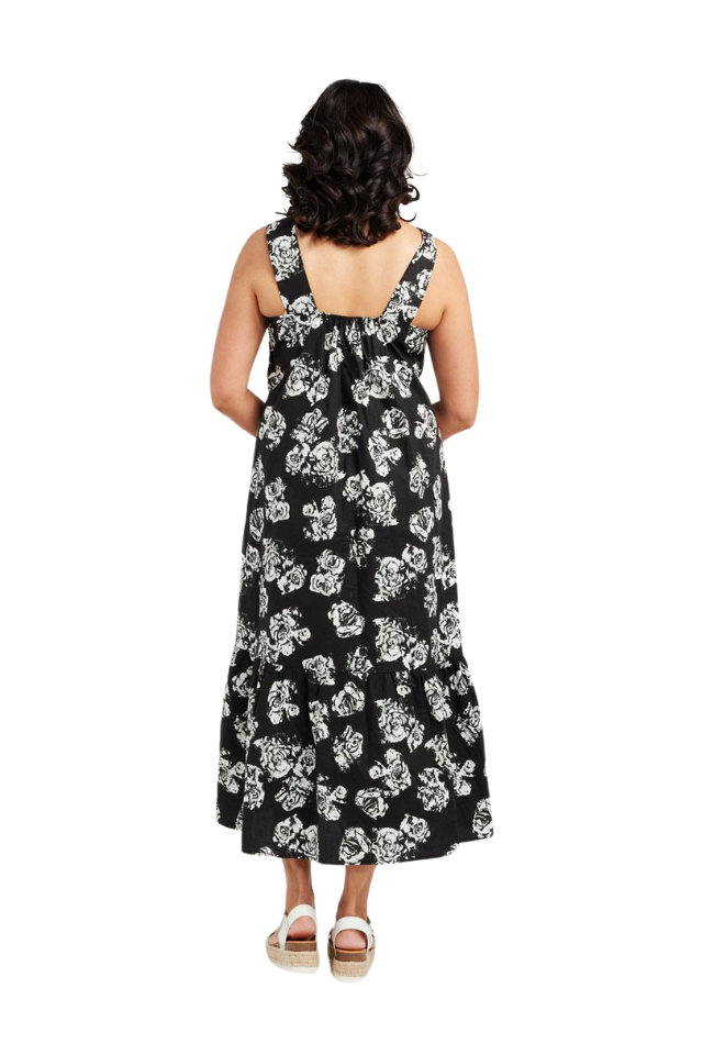 Rose Square Neck Sun Dress