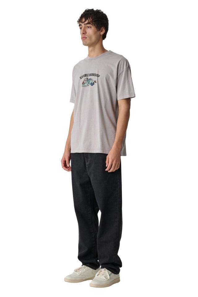 Running Man Ss Tee - Pigment Rock Grey