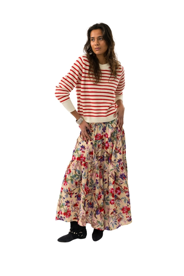 Sunset Maxi Skirt - Flower Print