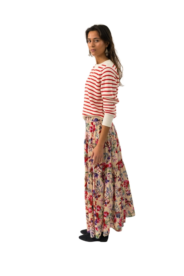 Sunset Maxi Skirt - Flower Print