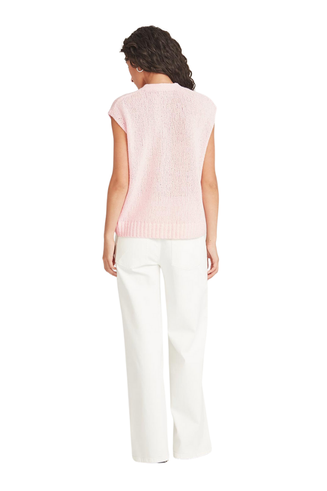 Sandon Knit Vest - Pink Parfait