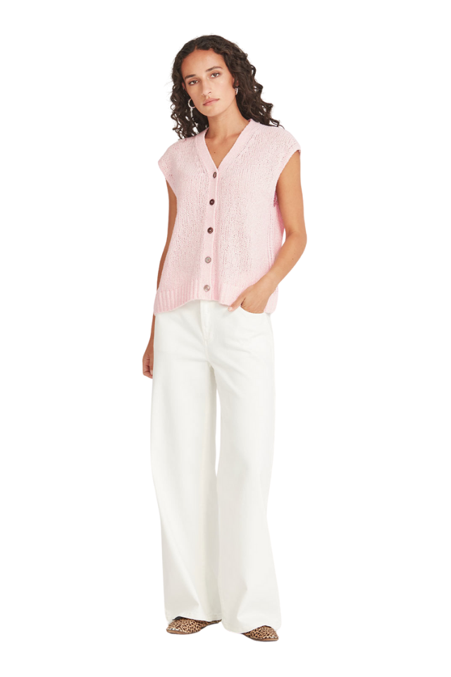 Sandon Knit Vest - Pink Parfait