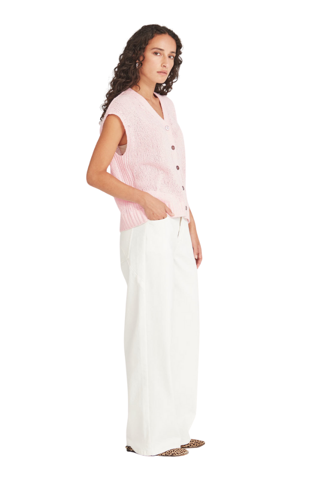 Sandon Knit Vest - Pink Parfait