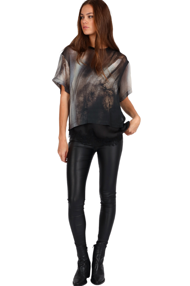 Sandstorm Print Tee - Black Print