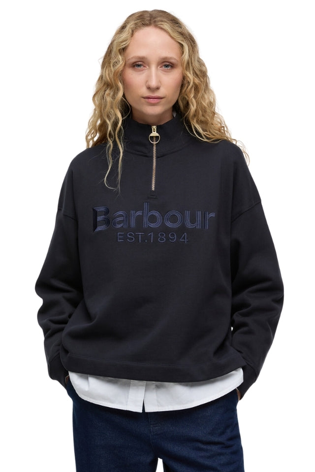 Sara Half Zip Sweatshirt - Dark Navy