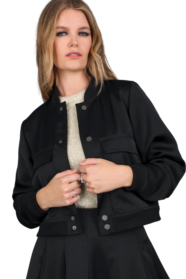 Satin Bomber Jacket