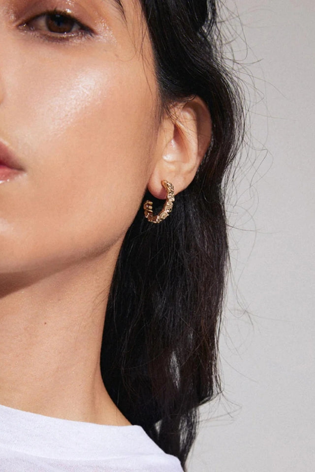 Scottie Recycled Hoop Earrings - Gold Plated