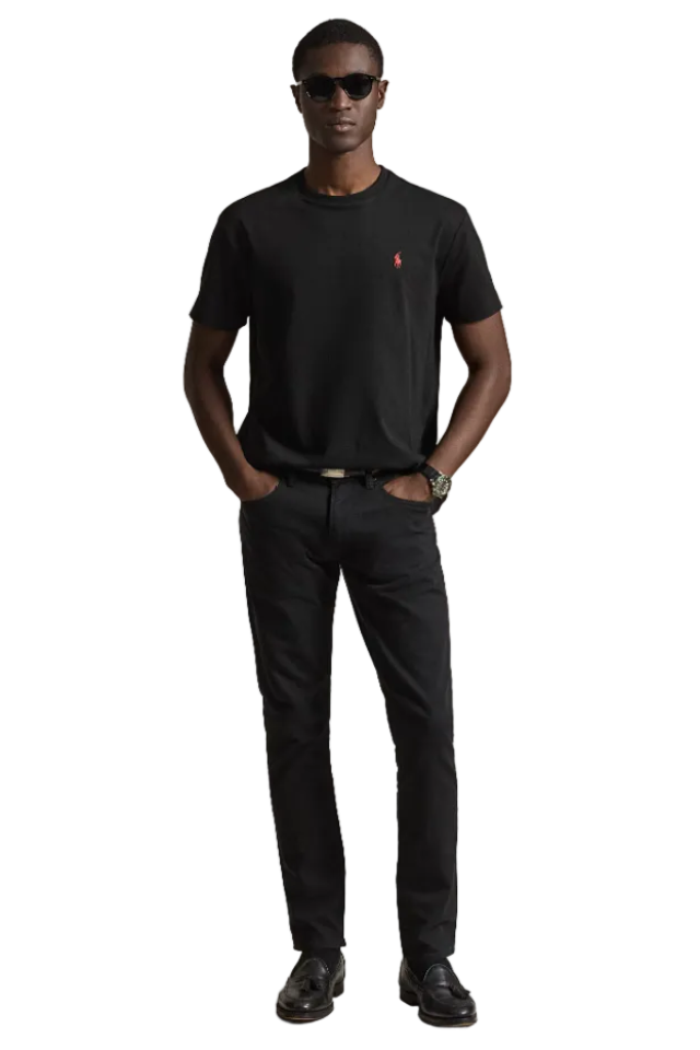 Custom Slim Fit Crewneck T-Shirt - Black