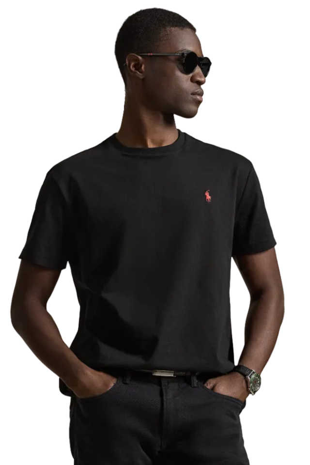 Custom Slim Fit Crewneck T-Shirt - Black