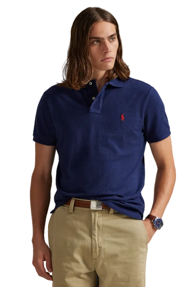 Classic Fit Mesh Polo Shirt - Newport Navy