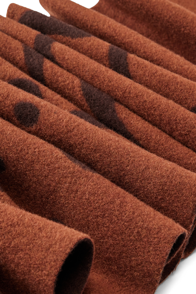 Script Jacquard Wool Scarf