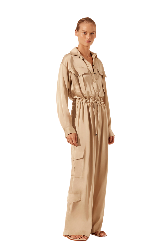 Shae Drawstring Utility Jumpsuit