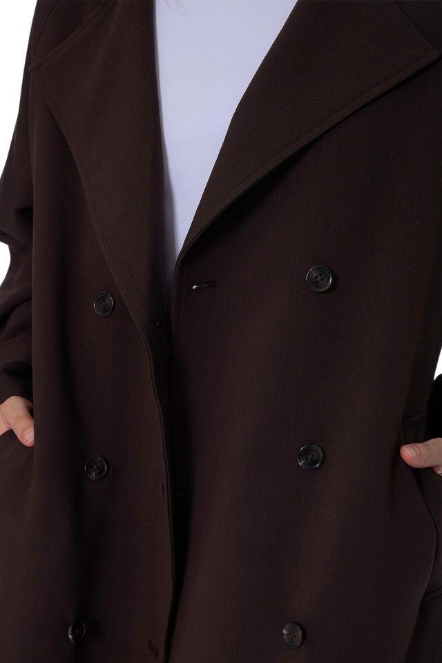Shiloh Trench Coat - Bitter Chocolate