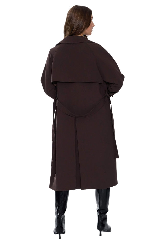 Shiloh Trench Coat - Bitter Chocolate