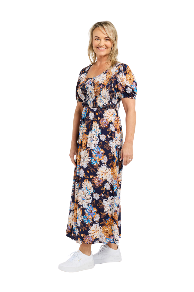 Shirred Bodice Dress