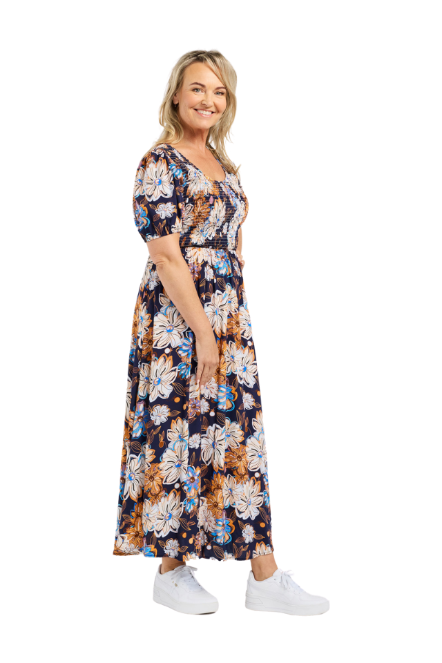 Shirred Bodice Dress