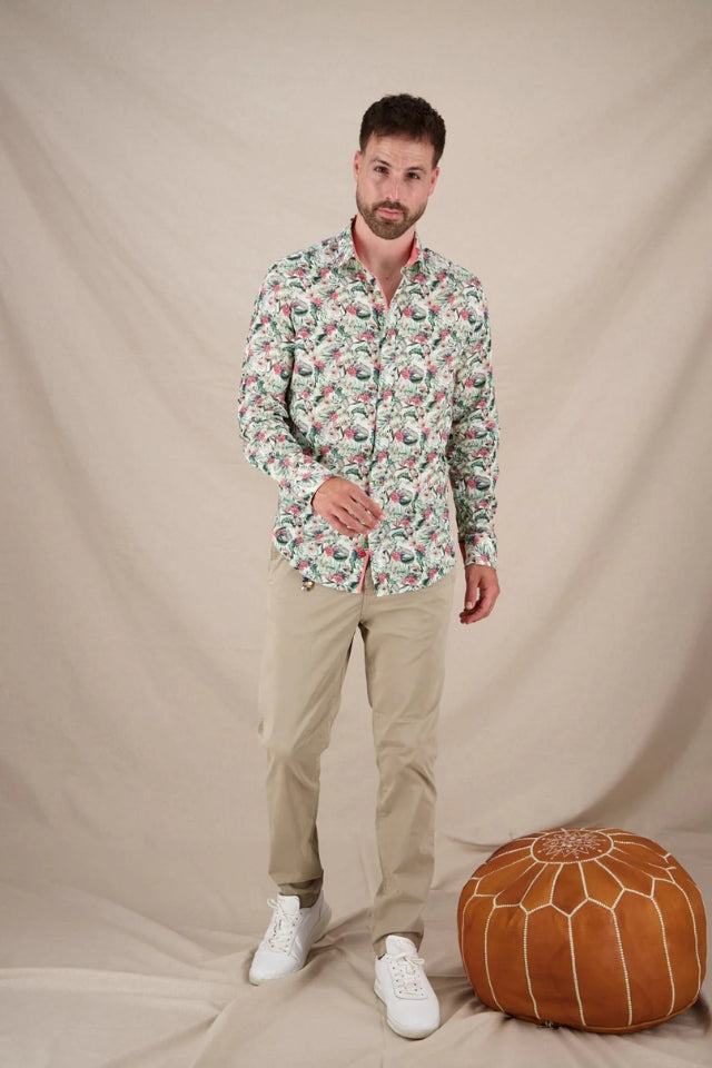 Floral Shirt - Light Green