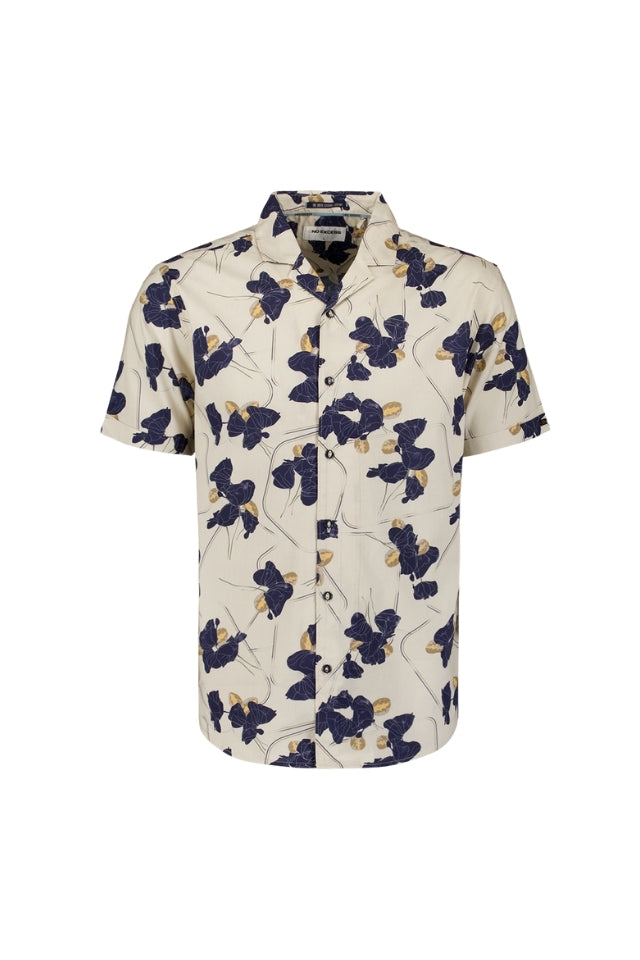 Shirt Short Sleeve Revers Collar - Cement