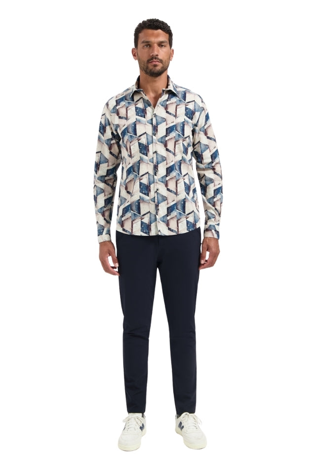 Shirt Stretch Allover Printed - Night