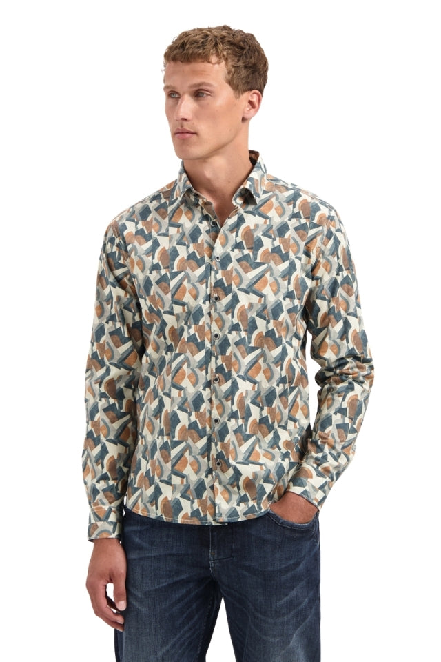 Shirt Stretch Allover Printed - Night
