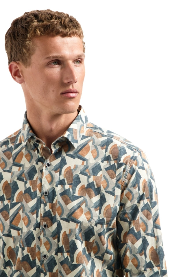 Shirt Stretch Allover Printed - Night