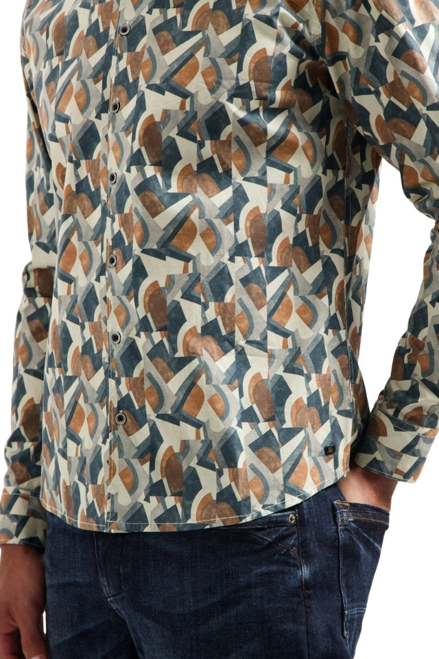 Shirt Stretch Allover Printed - Night