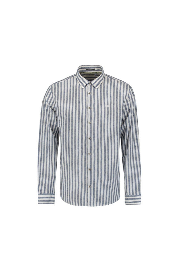 Shirt Verical Big Stripes - Indigo Blue