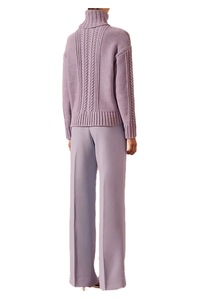 Shona Joy 1233203 Mercure Roll Neck Jumper Lavender