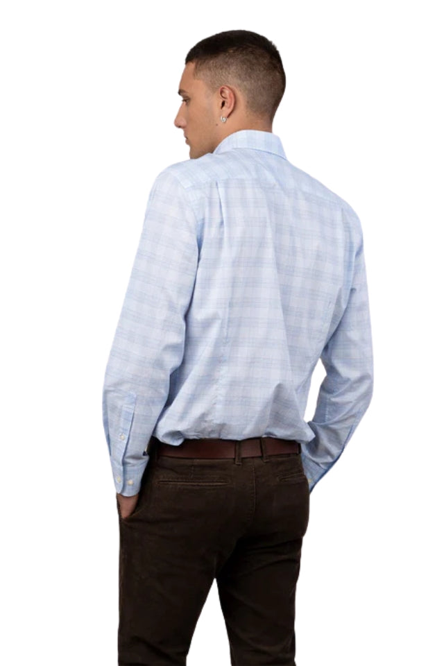 Sinatra Light Blue Check Shirt