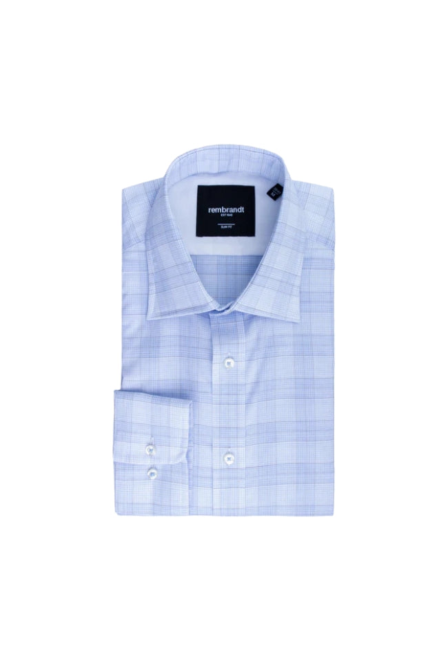 Sinatra Light Blue Check Shirt
