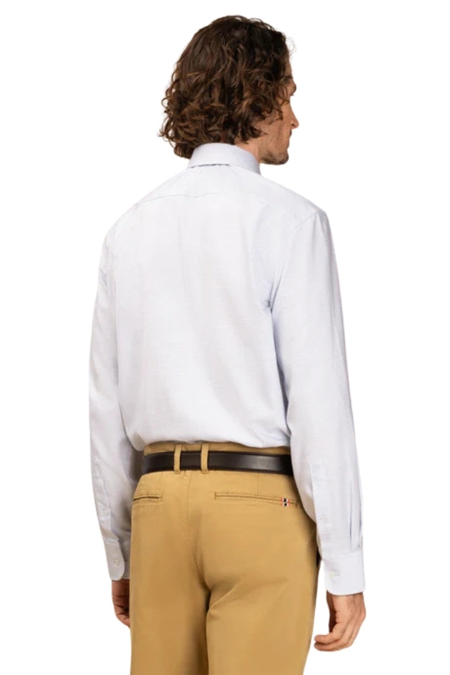 Sinatra White & Blue Microdesign Shirt