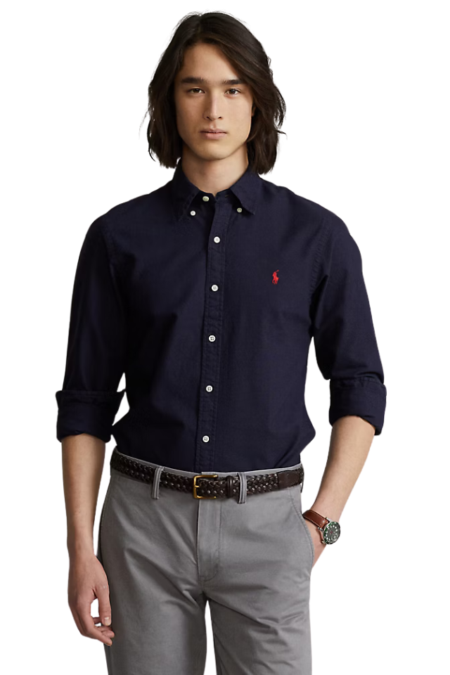 Slim Fit Garment-Dyed Oxford Shirt