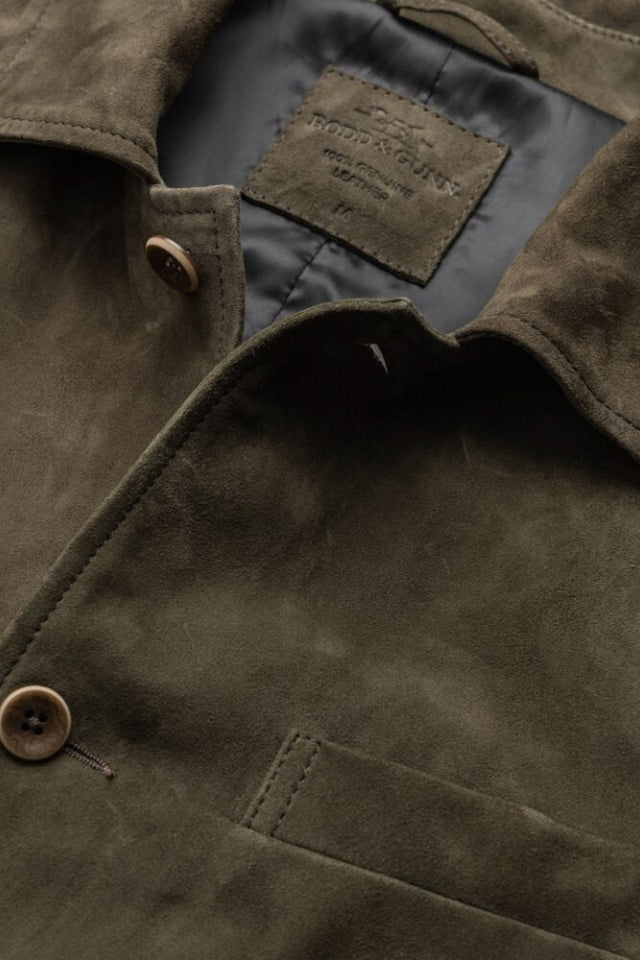 Somerset Leather Jacket - Olive
