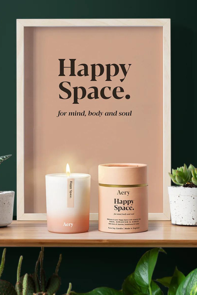 Aromatherapy Soy Candle - Happy Space