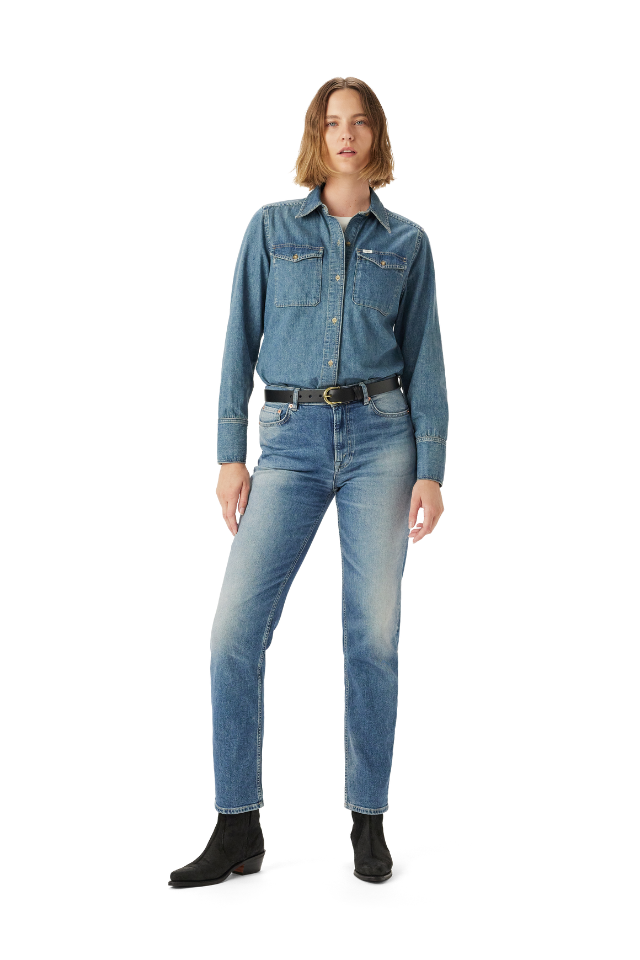 Stanwell Denim Shirt - Mid Indigo Wash