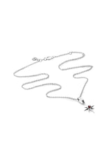 Stolen Girlfriends Club JWL23770 Lucky Star Necklace Silver Garnet 