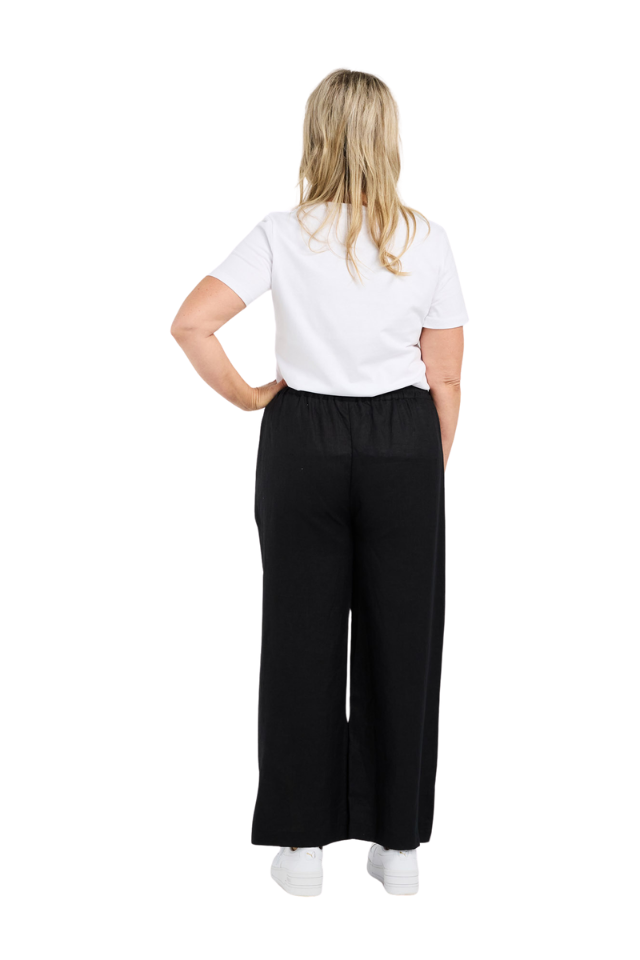 Straight Leg Linen Pant