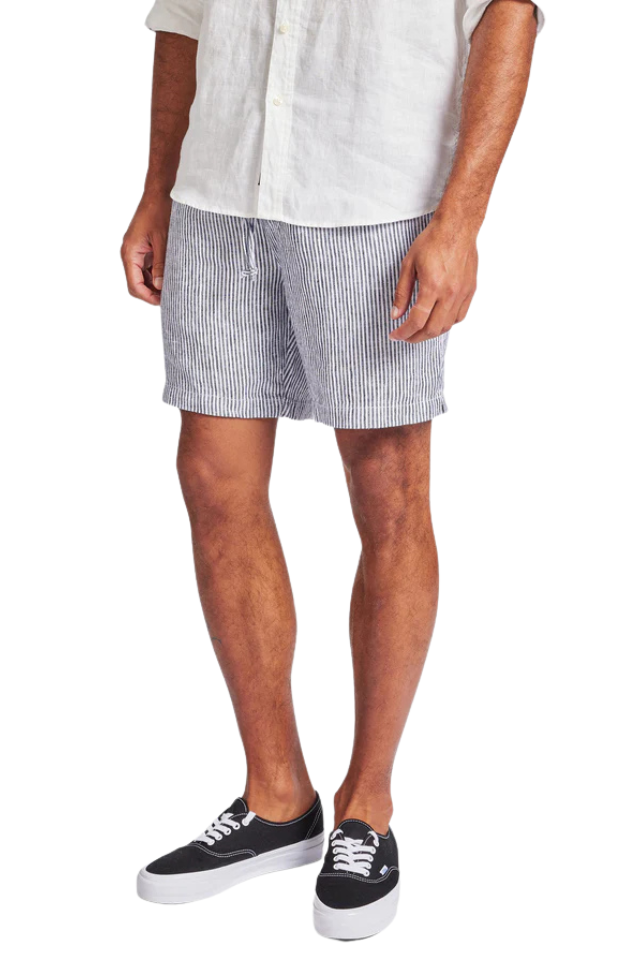 Riviera Stripe Linen Short