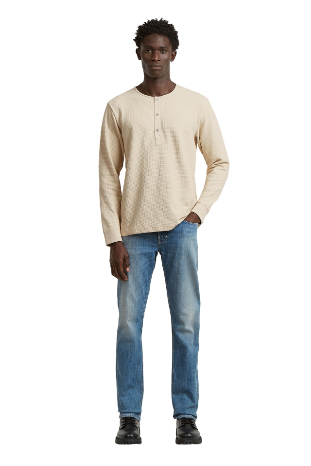 Structured Tweeter Granddad T Long Sleeve - Whitebait