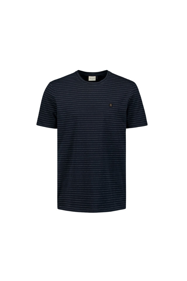 T-Shirt Crewneck Small Pin Stripe - Deep Blue