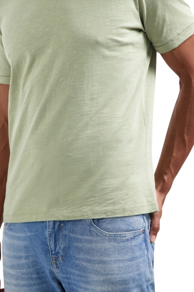 T-shirt Crewneck Slub - Light Moss